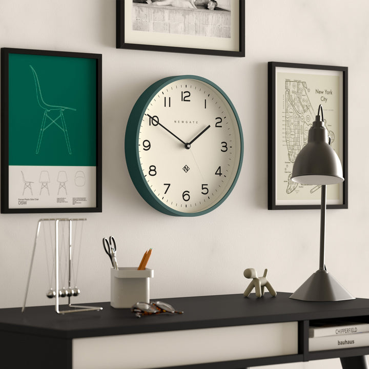 Newgate Number Three Echo Wall Clock Silicone Eden Green 37cm NGNUMTHR129EDG 4