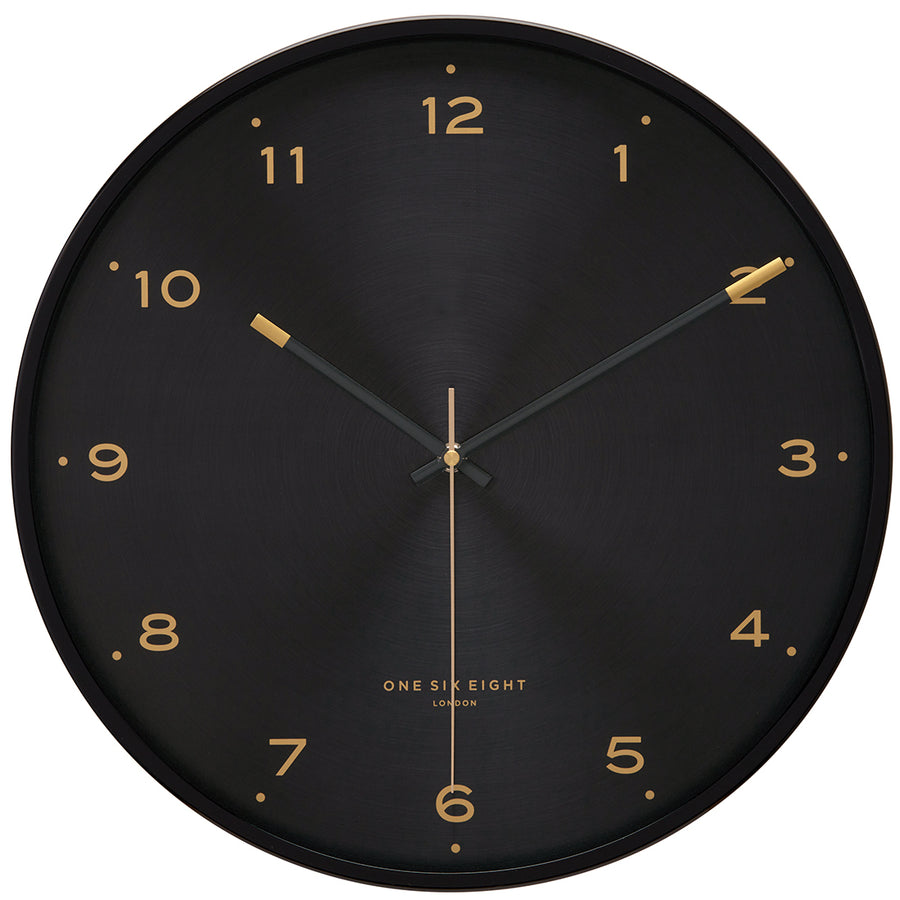 One Six Eight London Elsa Wall Clock Black 40cm 23166 1