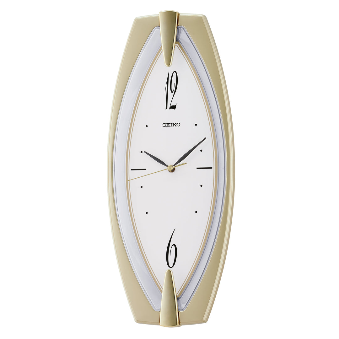 Seiko Sven Elongated Wall Clock Gold 46cm QXA342-T 1