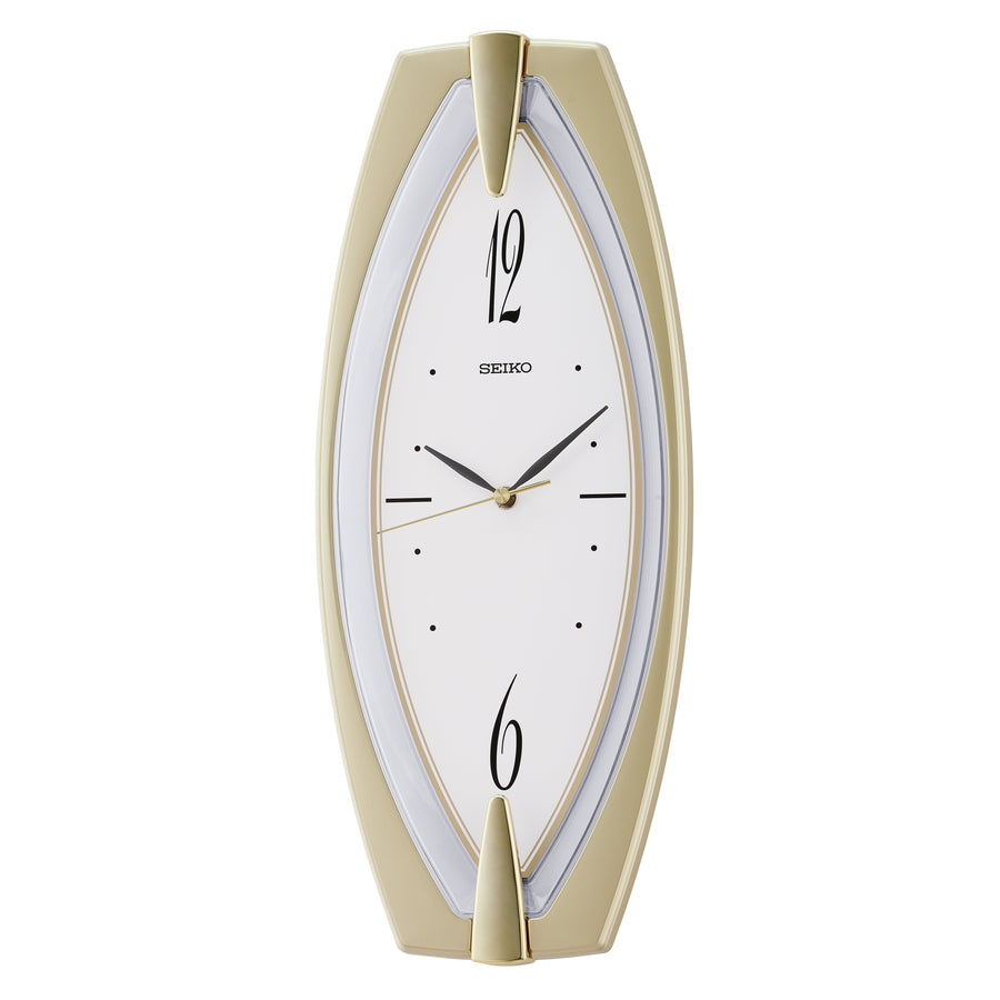 Seiko Sven Elongated Wall Clock Gold 46cm QXA342-T 1