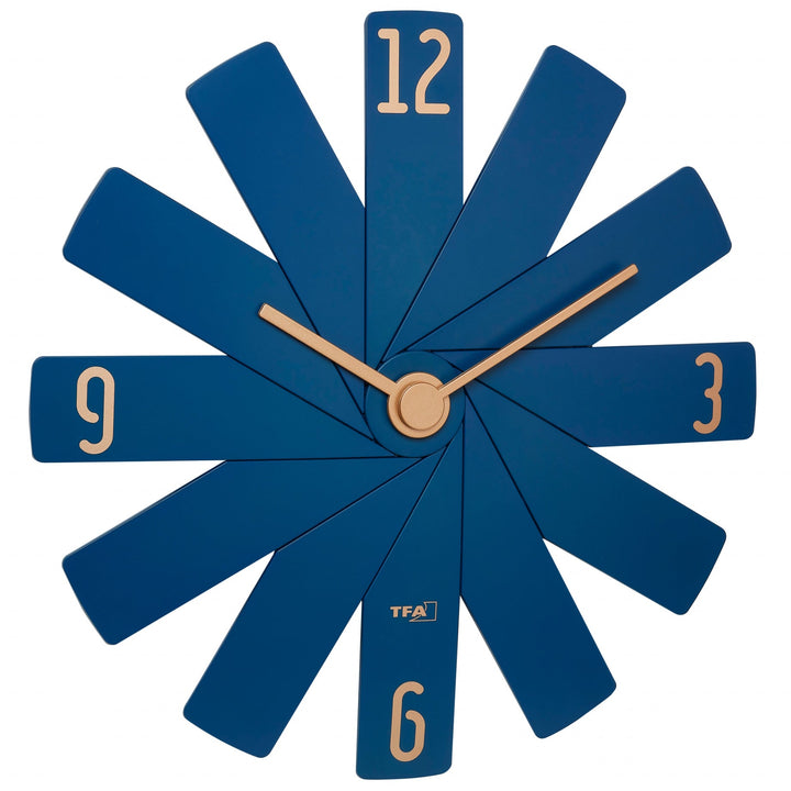 TFA Germany Clock In The Box Plug In Designer Wall Clock Blue 40cm 60.3020.06 1