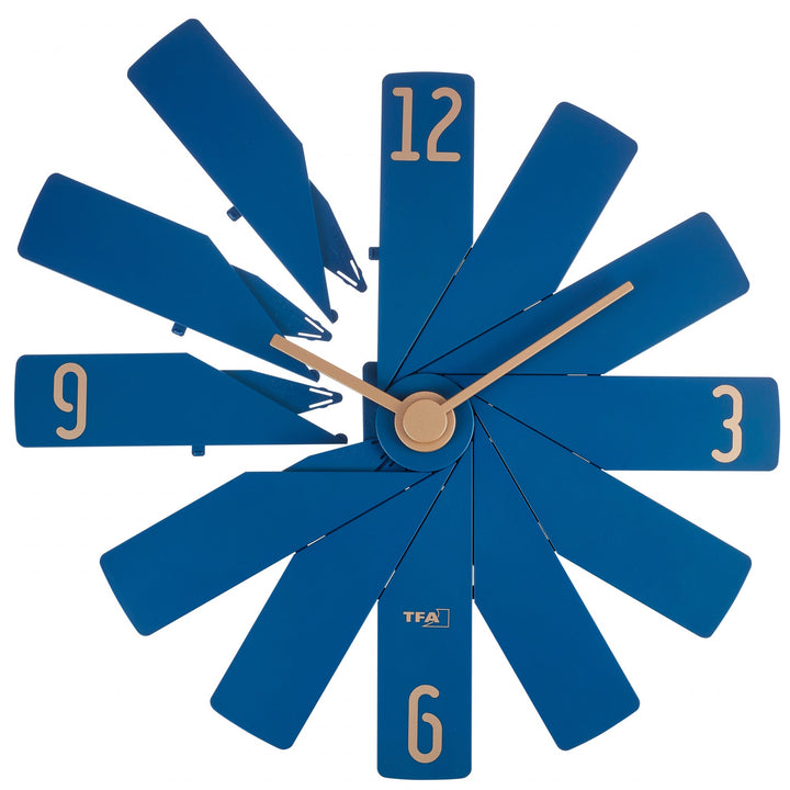 TFA Germany Clock In The Box Plug In Designer Wall Clock Blue 40cm 60.3020.06 3