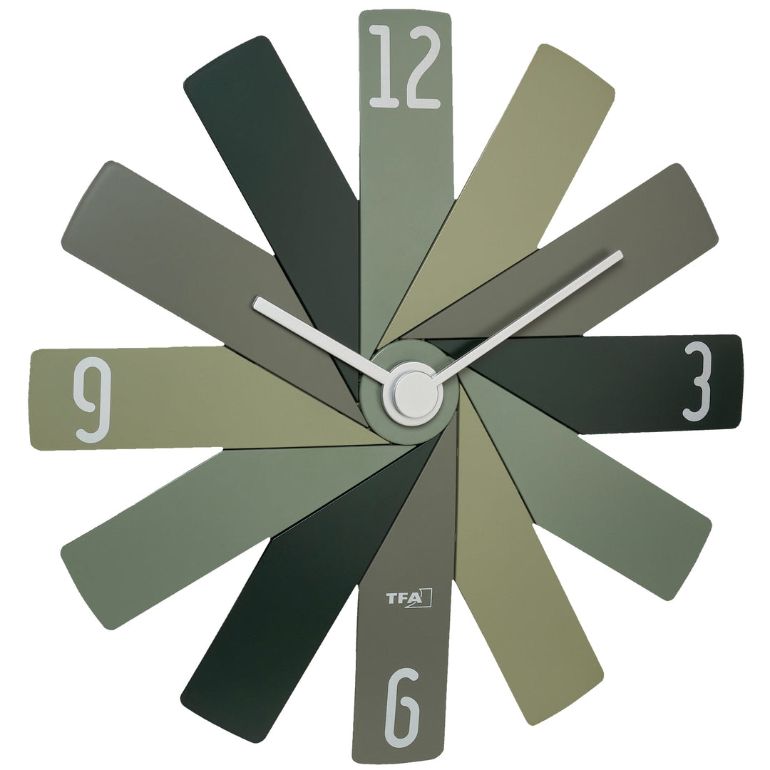 TFA Germany Clock In The Box Plug In Designer Wall Clock Green 40cm 60.3020.04 1