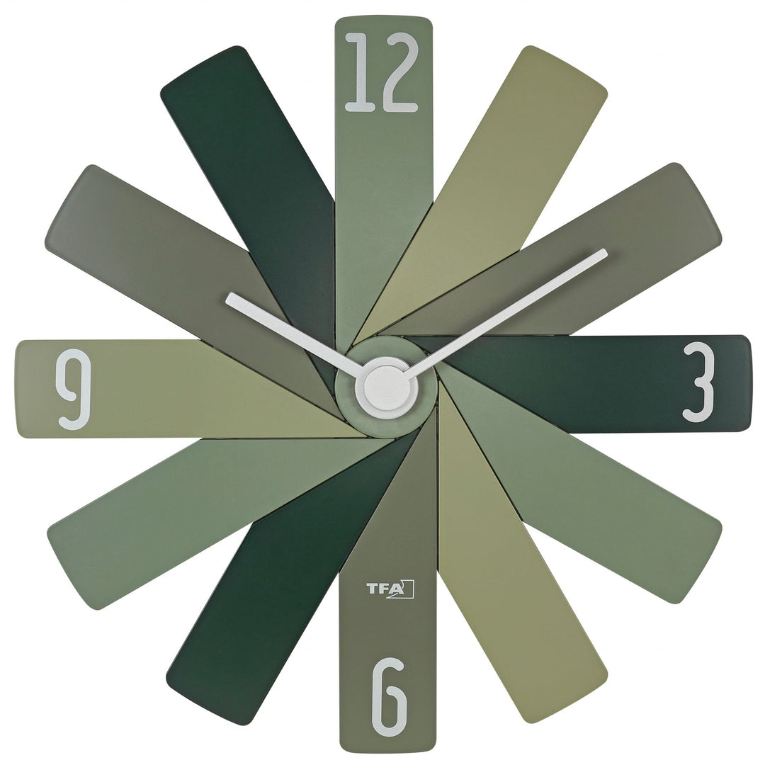 TFA Germany Clock In The Box Plug In Designer Wall Clock Green 40cm 60.3020.04 2