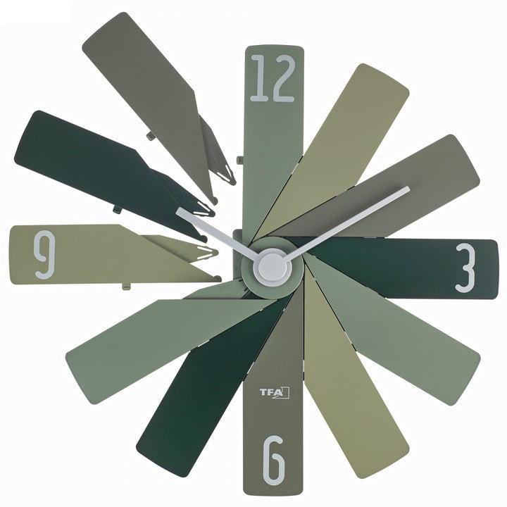 TFA Germany Clock In The Box Plug In Designer Wall Clock Green 40cm 60.3020.04 3