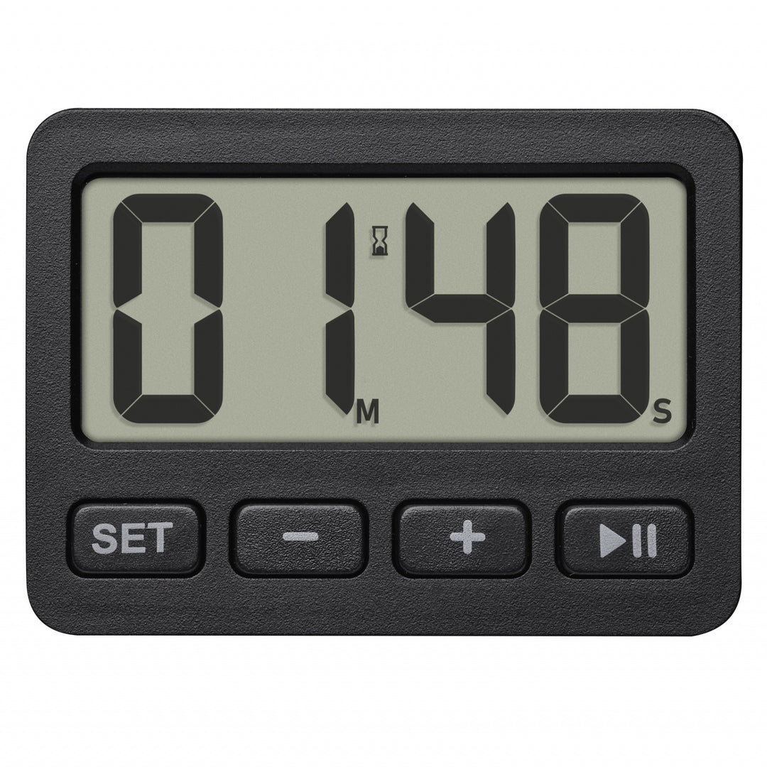 TFA Digital Alarm Clock with Timer and Stopwatch Black 6cm 60.2036.01 2