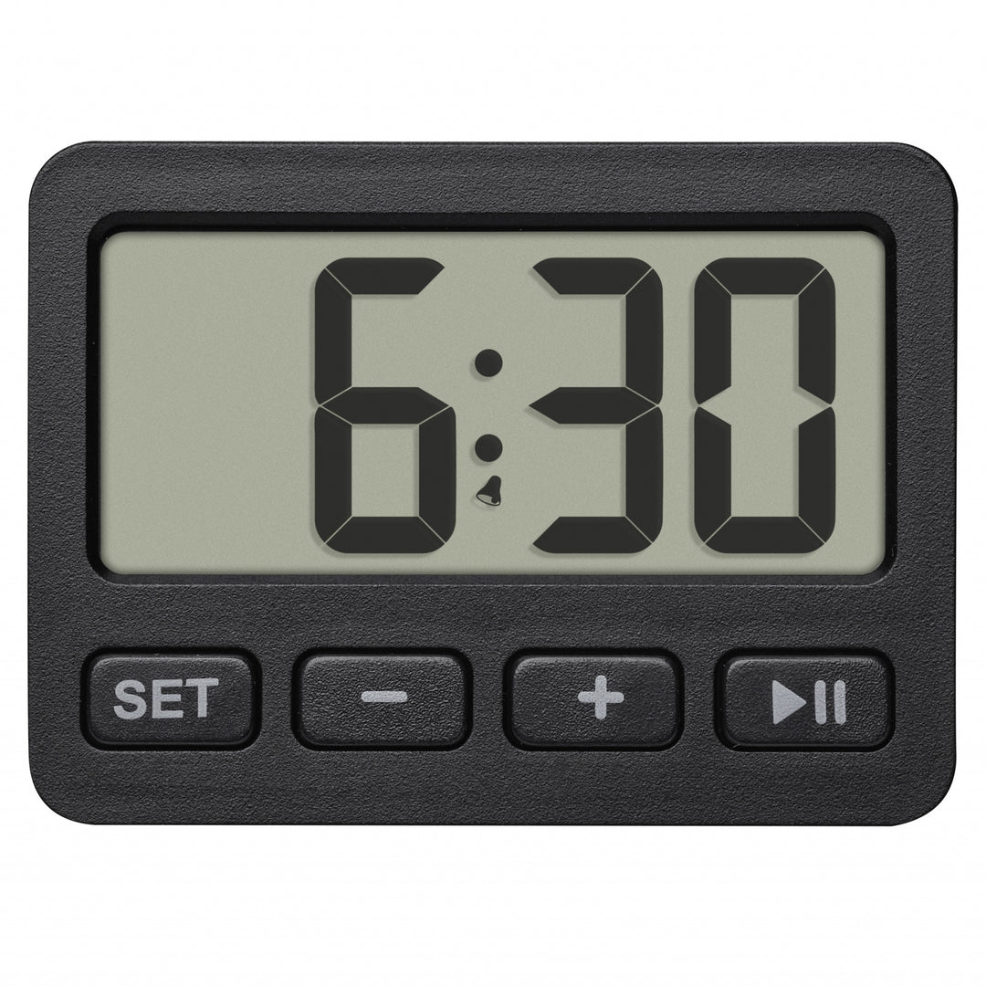 TFA Digital Alarm Clock with Timer and Stopwatch Black 6cm 60.2036.01 3