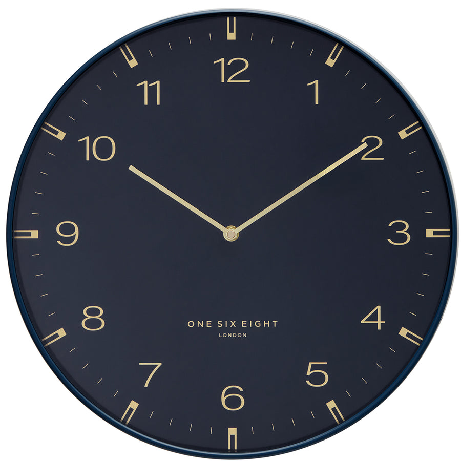 one six eight london sienna wall clock ocean blue 50cm 23182 1