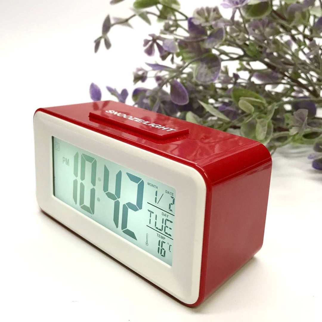 Checkmate Timber Multifunction Digital Alarm Clock Light Brown – Oh Clocks