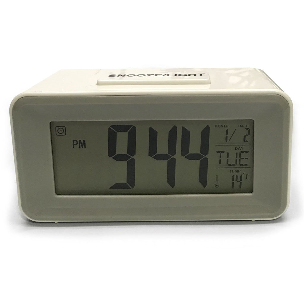 Checkmate Timber Multifunction Digital Alarm Clock Light Brown – Oh Clocks