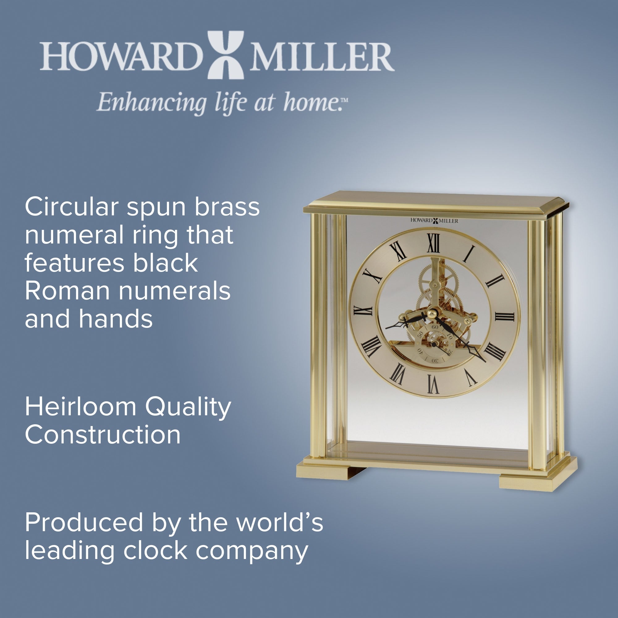 Howard Miller Nicholas Quartz Mantel Clock 