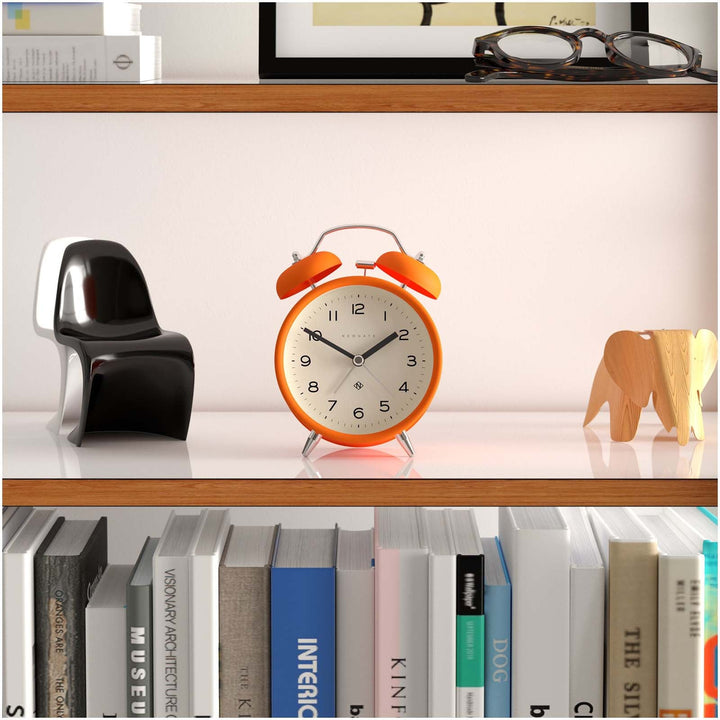 Newgate Charlie Bell Echo Alarm Clock Matte Orange 14cm NGCBM134PO 3