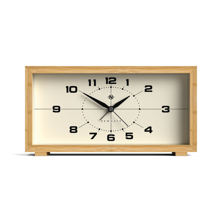 Newgate Lemur Retro Bamboo Alarm Clock Numbers Dial 22cm NM-ALM/LEM453LB 1