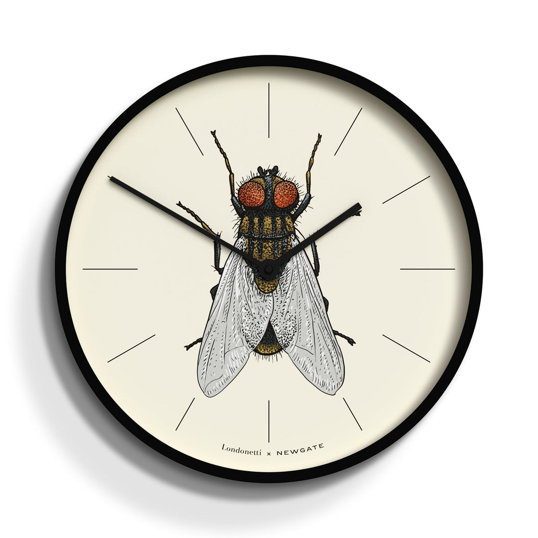 Newgate Londonetti X Number Three Wall Clock Fly 38cm NGNUMTHR-FLY-K 1