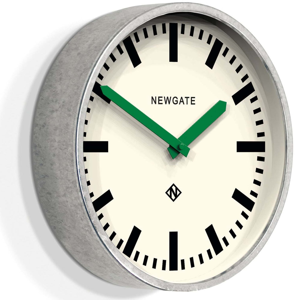 Newgate Luggage Wall Clock Galvanised Green Hands 30cm NGLUGG667GALVG 2