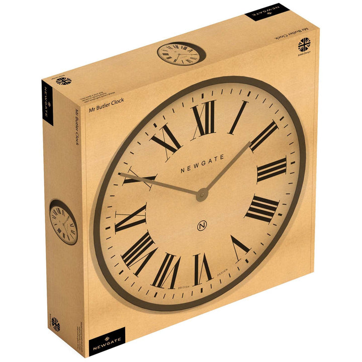 Newgate Mr Butler Wall Clock Moonstone Grey Reverse Dial 45cm NGPUT469BGY 5