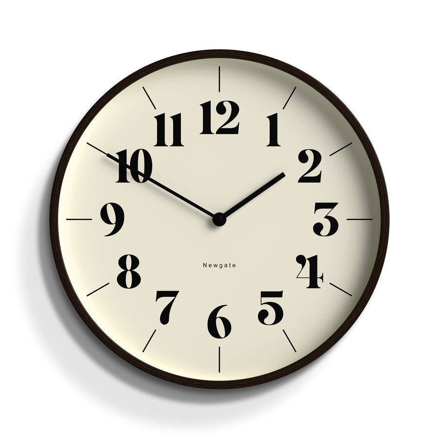 Newgate Mr Clarke Hopscotch Dark Wood Wall Clock Cream Dial 41cm NGMRC225DPLY40 1