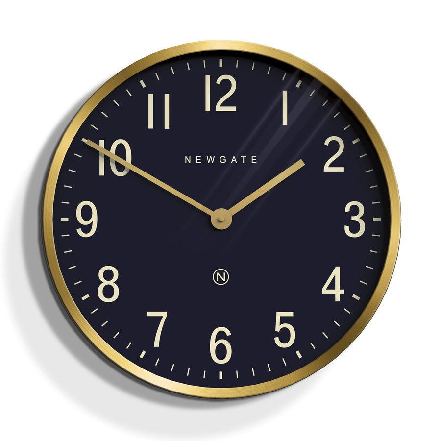 Newgate Mr Edwards Wall Clock Radial Brass and Petrol Blue 45cm NGPUT373RAB 1
