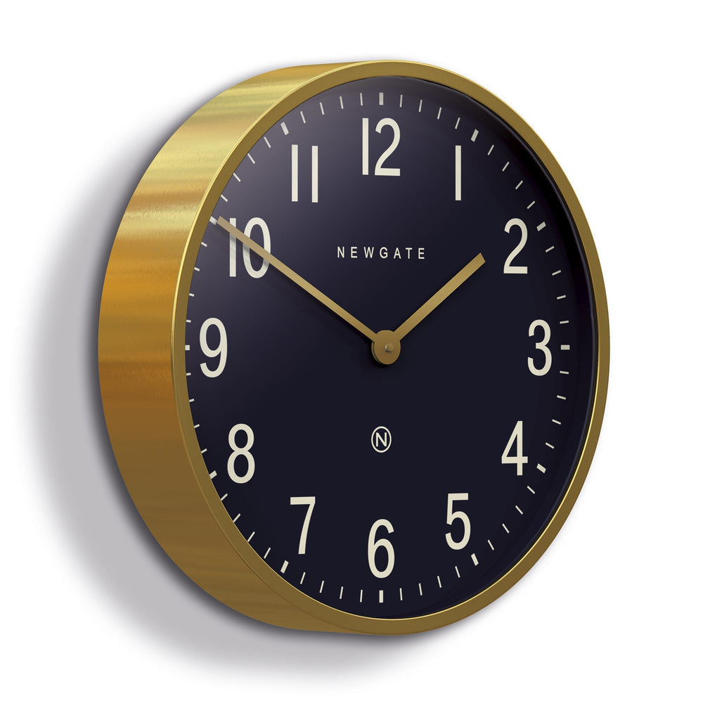 Newgate Mr Edwards Wall Clock Radial Brass and Petrol Blue 45cm NGPUT373RAB 2