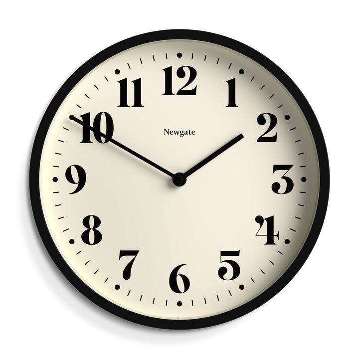 Newgate Number Four Wall Clock Black 30cm NGNUMFOU240K 1