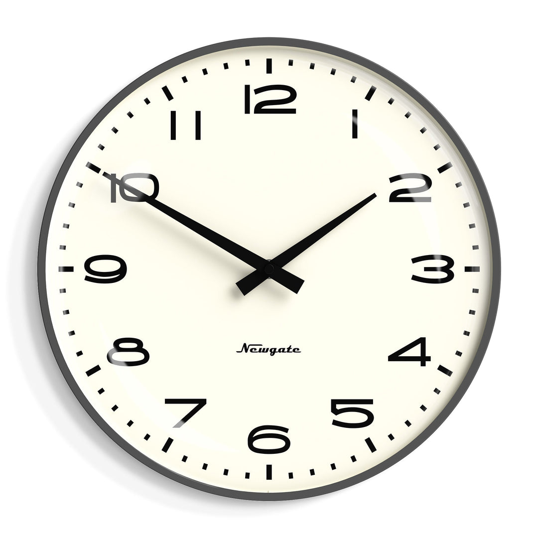 Newgate Radio City Wall Clock Numbers Blizzard Grey 33cm NM-RADC254BGY 1