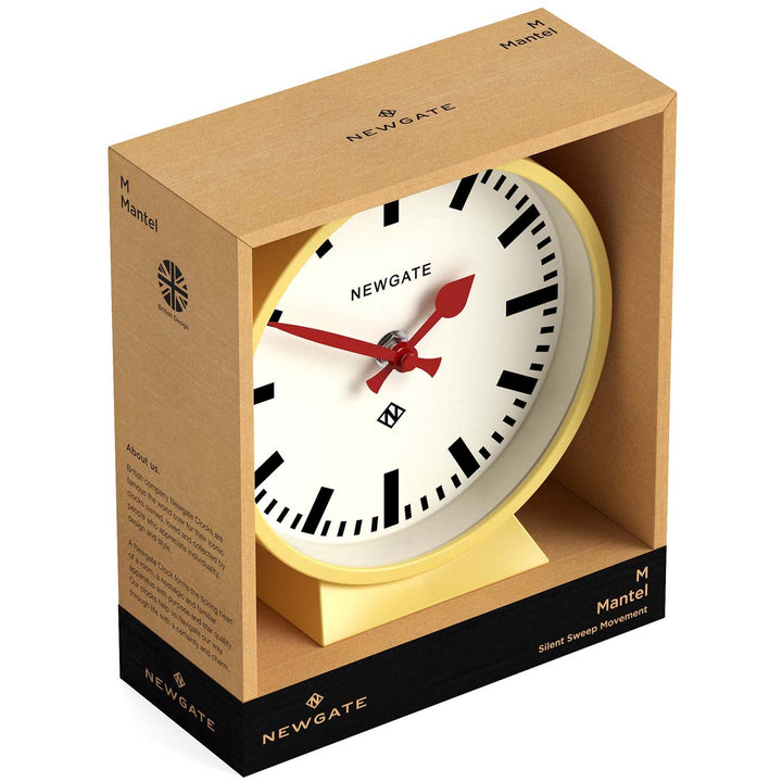 Newgate Railway Mantel Clock Cheeky Yellow 17cm NGMMAN390CHY 4