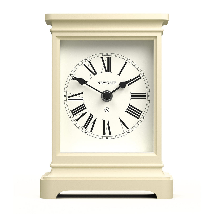 Newgate Time Lord Mantel Clock Linen White 22cm NGMAN/TLOR187LW 1