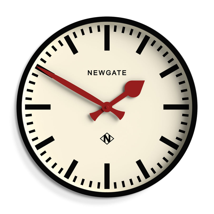 Newgate Universal Railway Wall Clock Black 43cm NGUNIV390K 1