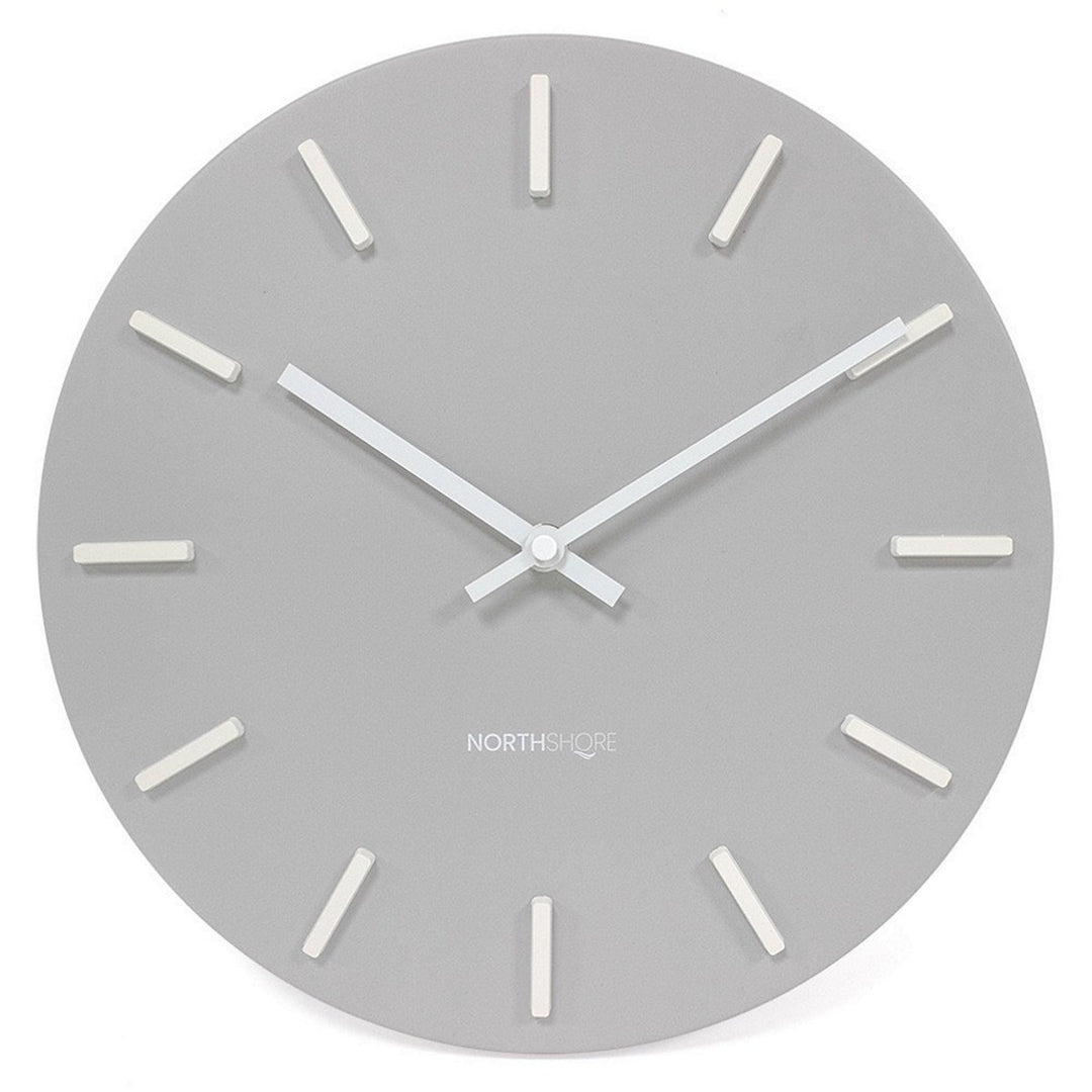 North Shore Wade Open Metal Wall Clock Light Grey 30cm 64008 1