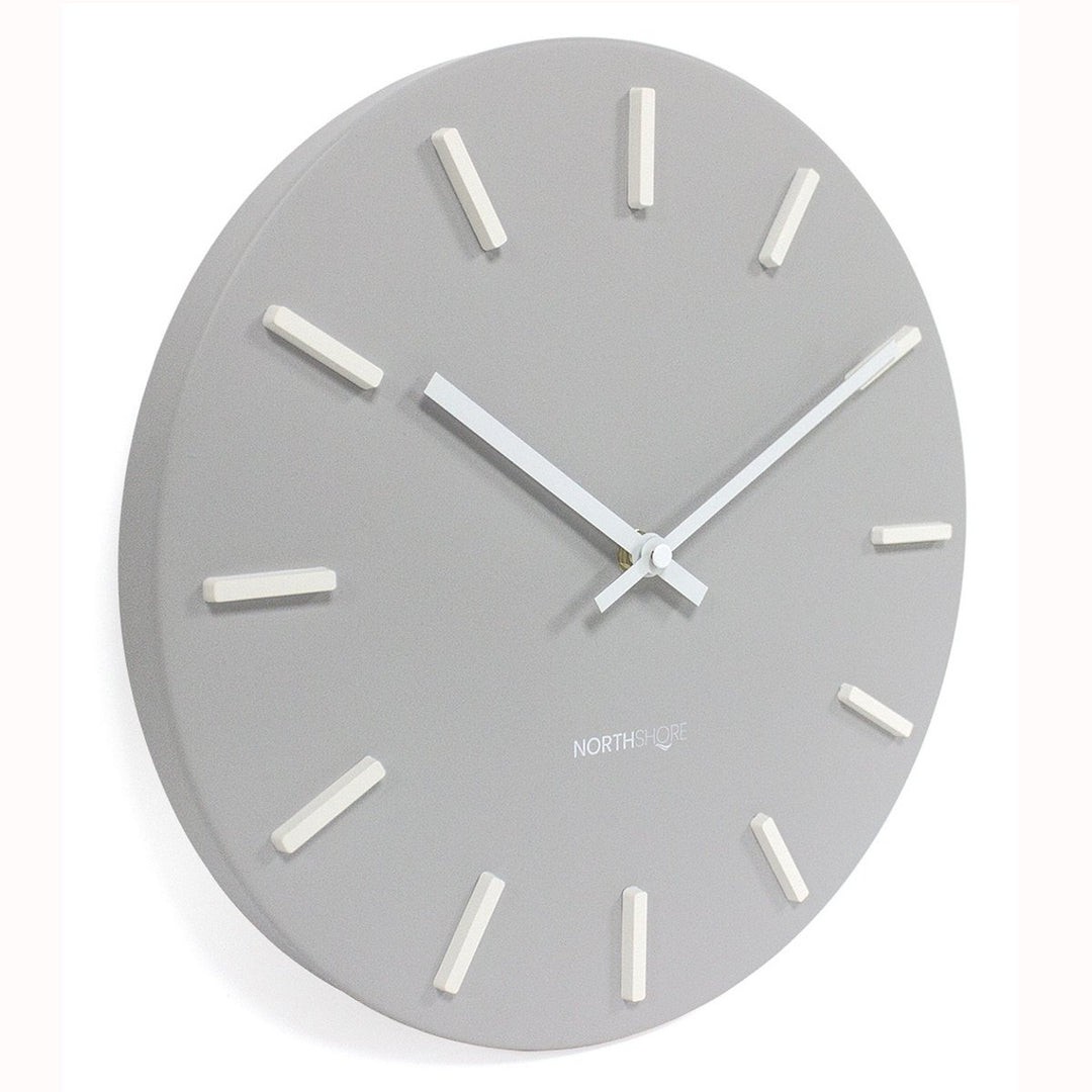 North Shore Wade Open Metal Wall Clock Light Grey 30cm 64008 2