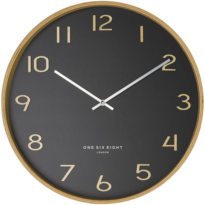 One Six Eight London Wallace Wall Clock Black 41cm 24023 1