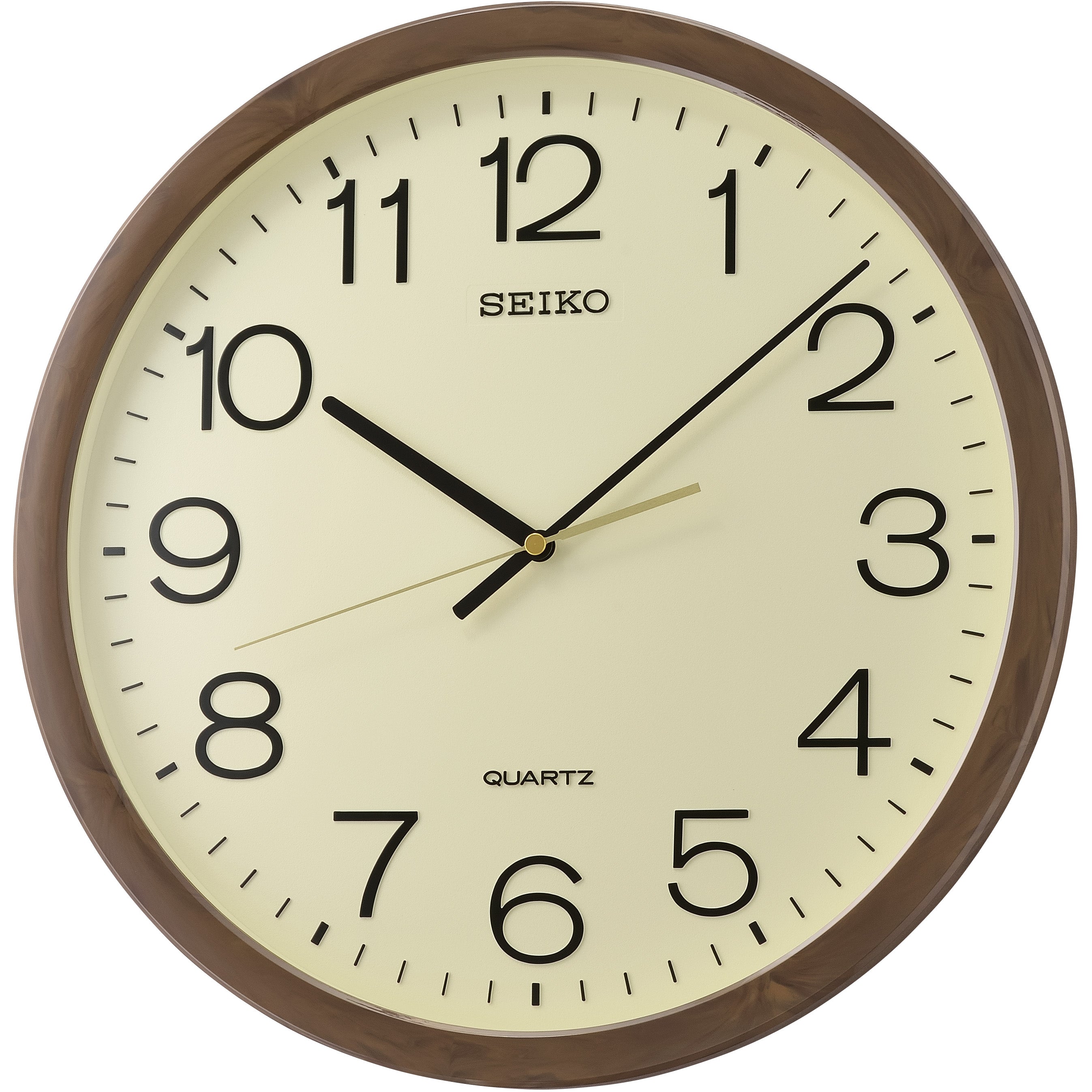 Buy Seiko Harlow Wall Clock Brown Cream 40cm Online – Oh Clocks