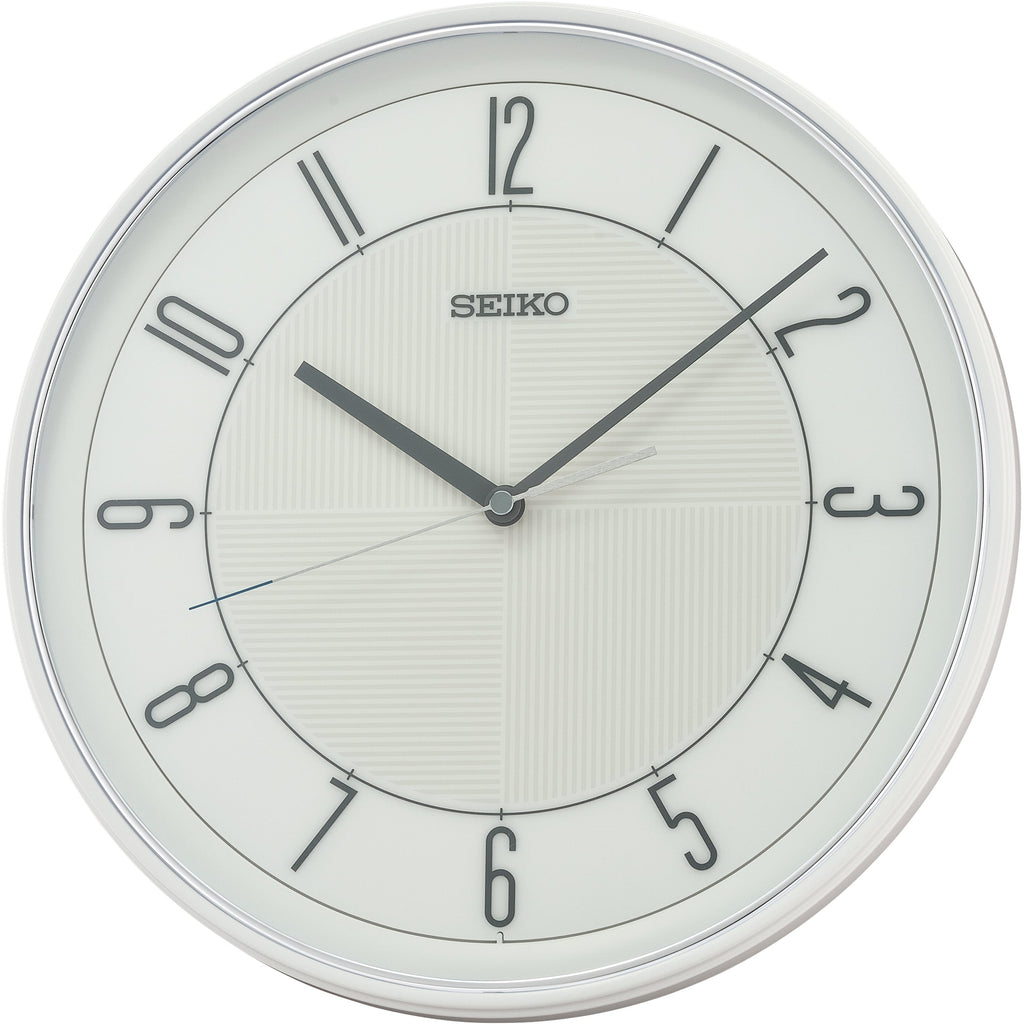 Buy Seiko Kreima Contemporary Wall Clock White 34cm Online – Oh Clocks