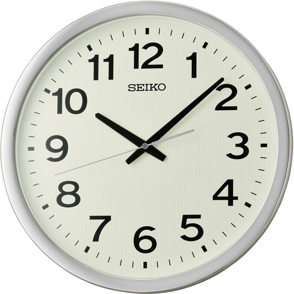 Buy Seiko Luna Glow In The Dark Wall Clock Silver 40cm Online Oh