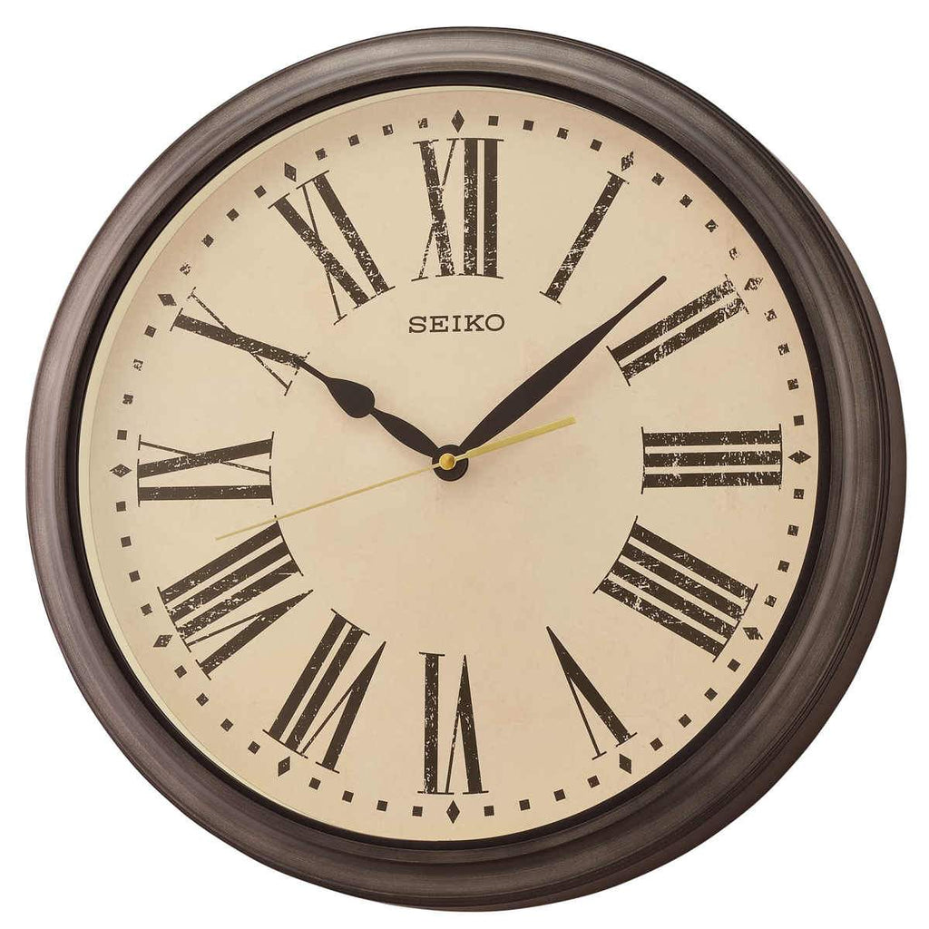 Buy Seiko Peterson Outdoor Wall Clock Antique Cream 41cm