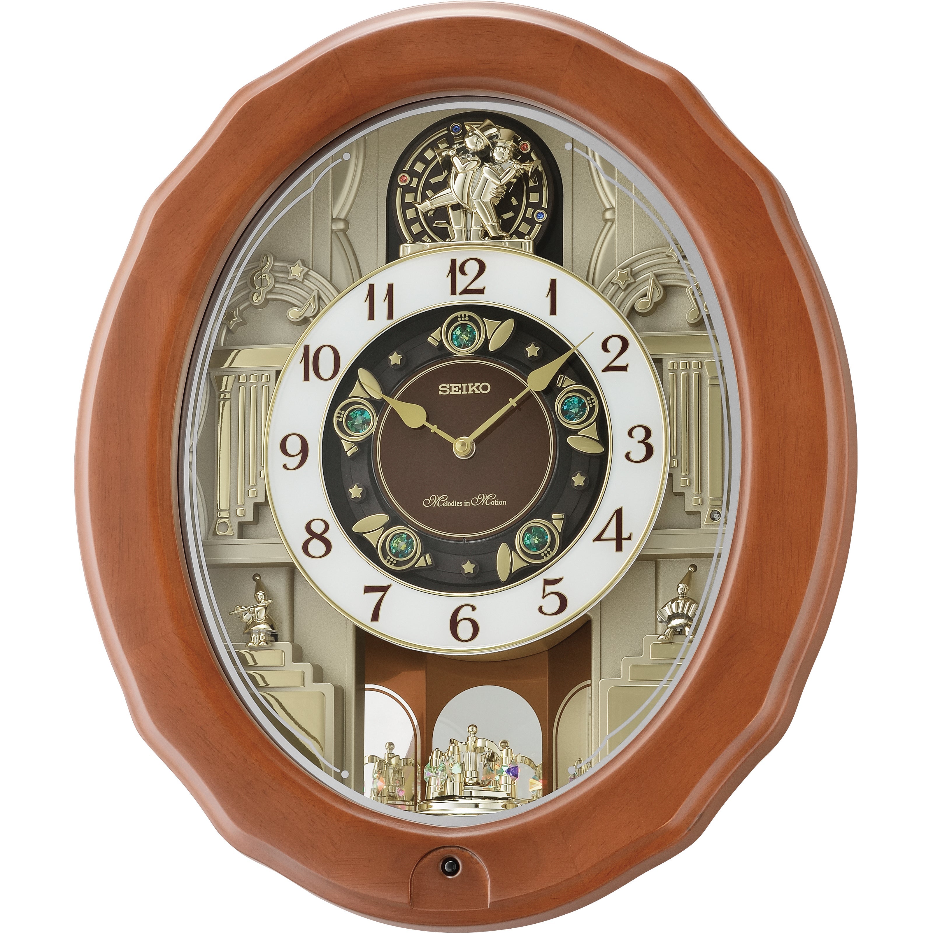 Buy Seiko Valencia Melodies In Motion Rotating Wall Clock 49cm Oh Clocks