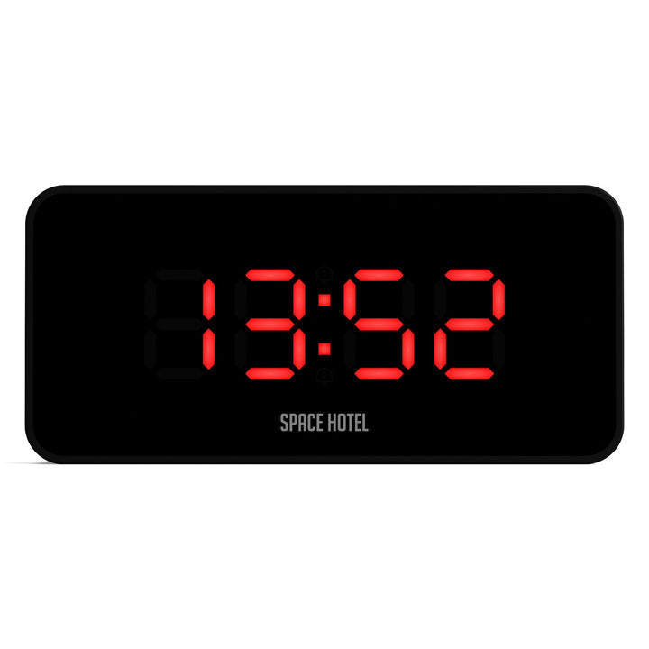 Space Hotel Hypertron Digital LED Alarm Clock Black and Red 13cm NGSH-HYPE-R1-K 1