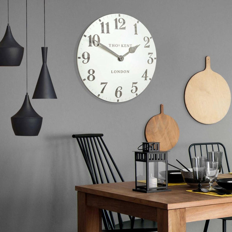 Buy Thomas Kent Arabic Wall Clock Limestone 50cm Online – Oh Clocks