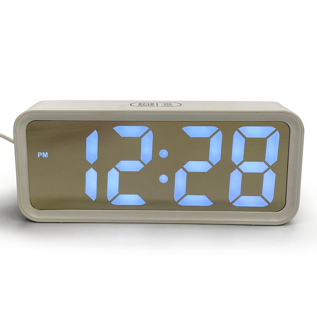 Checkmate Timber Multifunction Digital Alarm Clock Light Brown